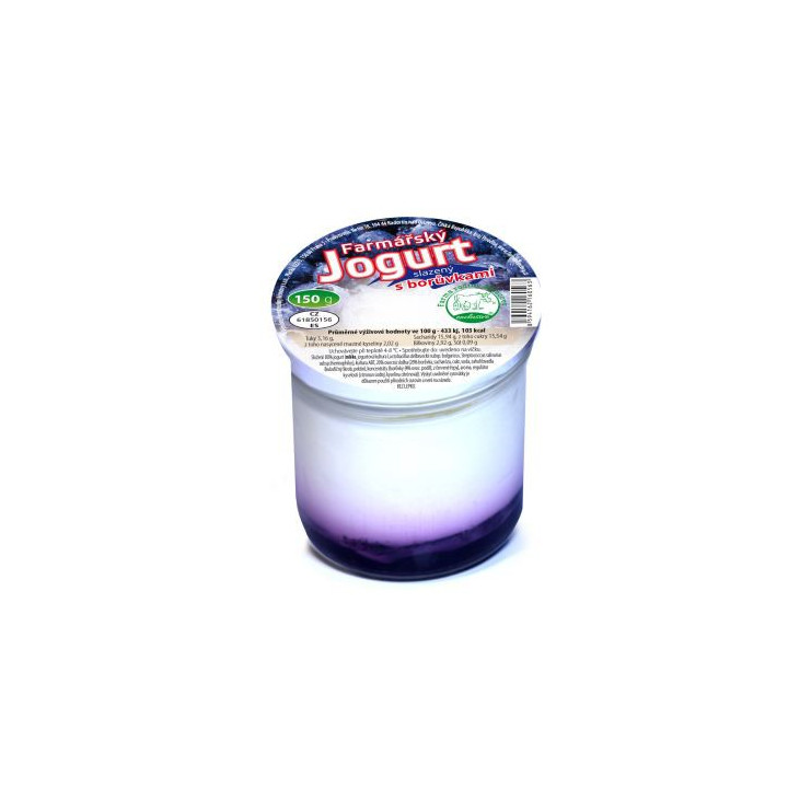 jogurt malý s borůvkami 150g (Farma rodiny Němcovy)