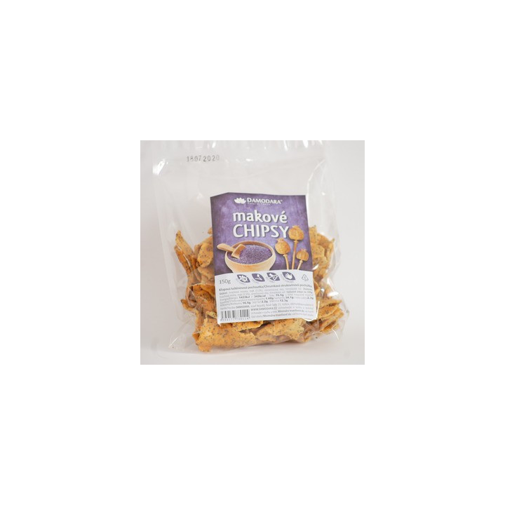 Chipsy makové (Damodara) 150g