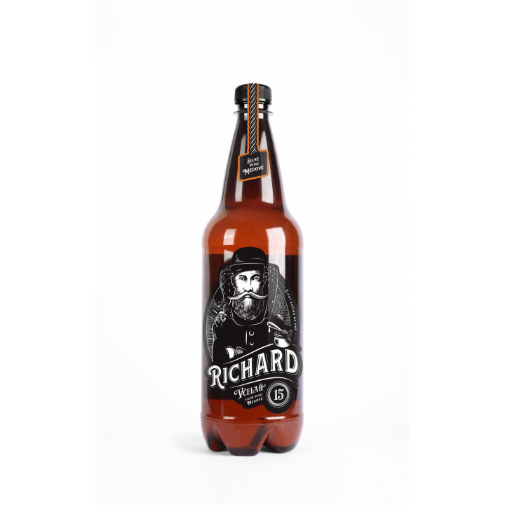Pivo Richard MEDOVÝ 15° (Včelař) 1 litr PET