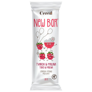 New bar tvaroh a malina 28g Cereabar