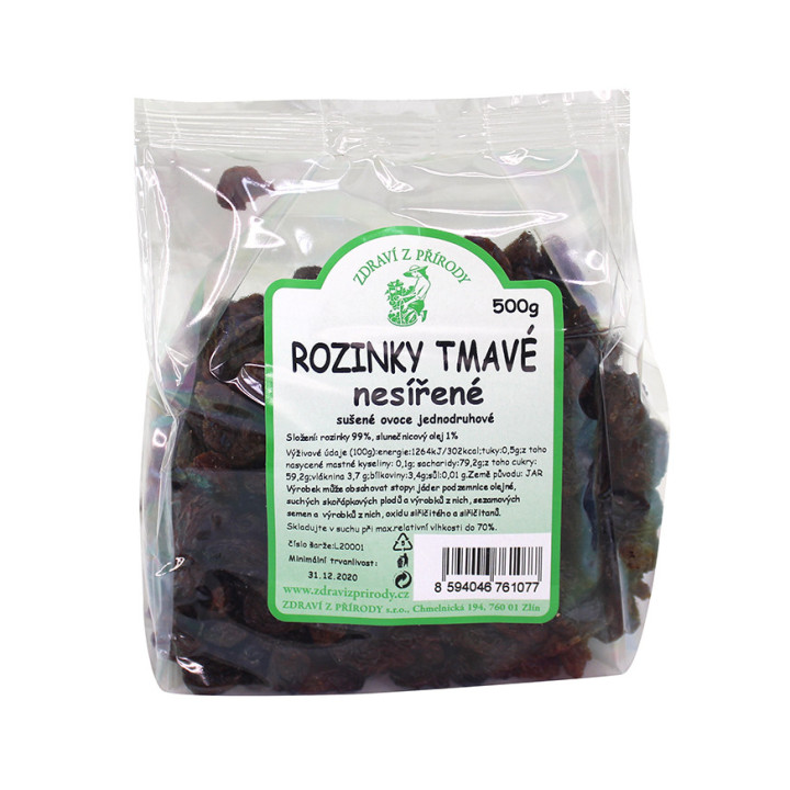 Rozinky nesířené světlé 200g (Zdraví z přírody)