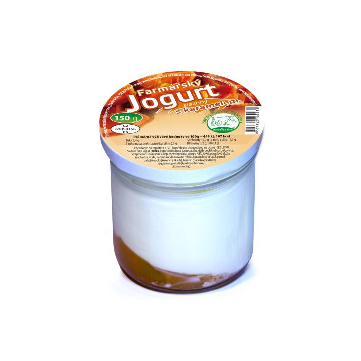 jogurt malý s karamelem 150g (Farma rodiny Němcovy)