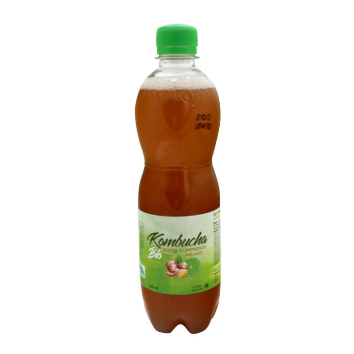 Kombucha 0,5l zázvor s limetkou BIO 