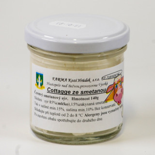 Cottage se zakysanou smetanou 140g  (Kozí Hrádek)