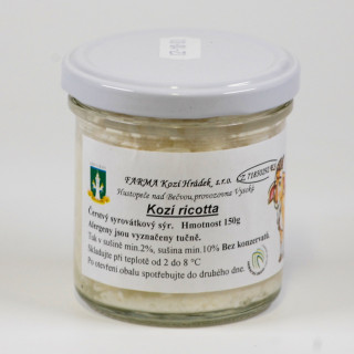 Ricotta kozí 150g (vratné sklo) (Kozí Hrádek)