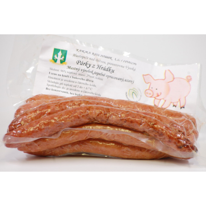 Párky z Hrádku cca 200g (Farma Kozí Hrádek)