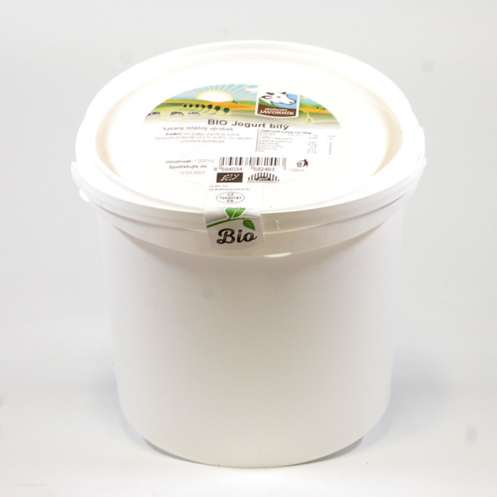 Jogurt bílý 1 kg v kyblíku (Ekofarma Javorník)