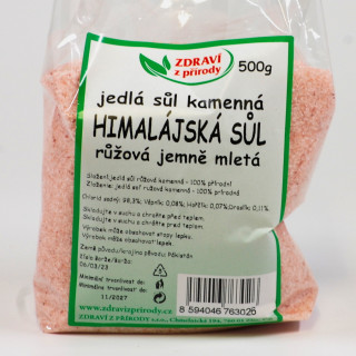 Himalájská sůl růžová jemná 500g (Zdraví z přírody)