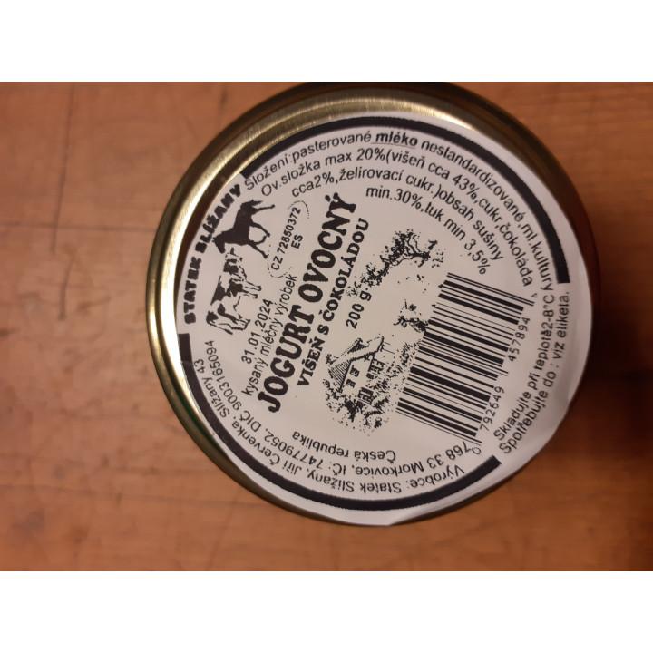 Slížanský jogurt višeň s čokoládou 200ml (Statek Slížany)