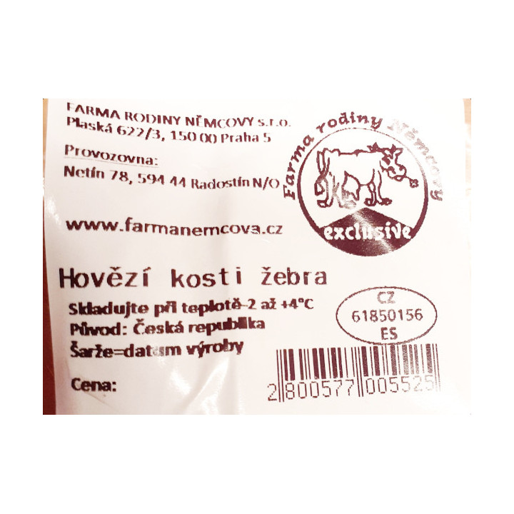 Hovězí kosti žebra (Farma rodiny Němcovy)