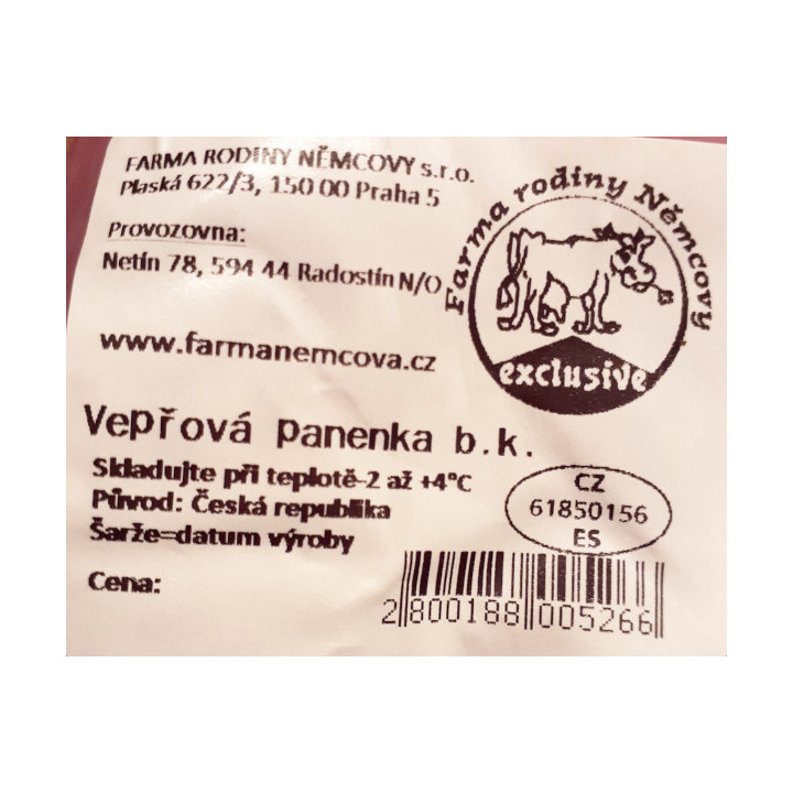 Vepřová panenka BK cca 500g (Farma rodiny Němcovy)