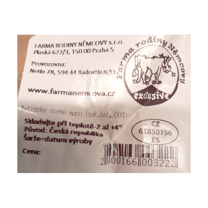 Uzené netínské maso-cca 300g (Farma rodiny Němcovy)