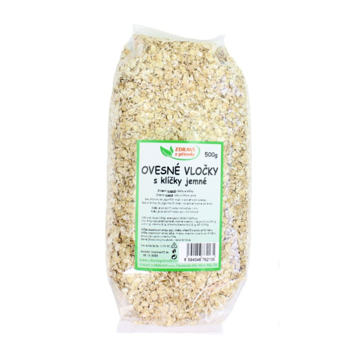Ovesné vločky jemné s klíčky 500g (Zdraví z přírody)