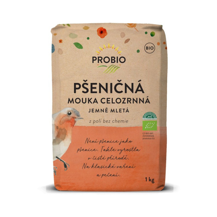 BIO mouka celozrnná pšeničná (Pro-bio)