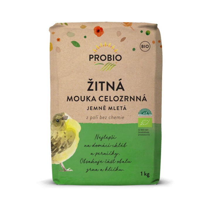 BIO mouka celozrnná žitná 1 kg (Pro-bio)