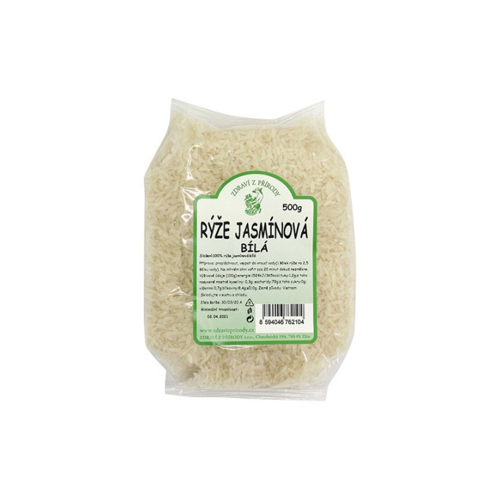 Rýže jasmínová bílá 500g (Zdraví z přírody)
