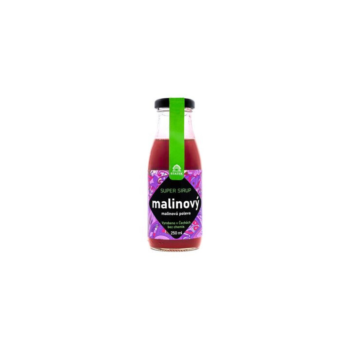 Super sirup malinový malinová poleva 250 ml (Hradecké Delikatesy)