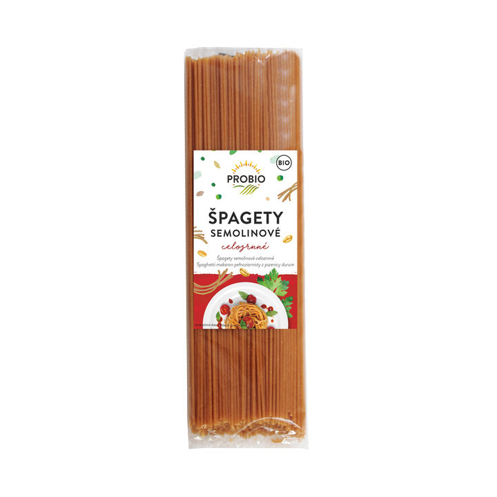BIO špagety semolinové celozrnné 500g (Pro-Bio )