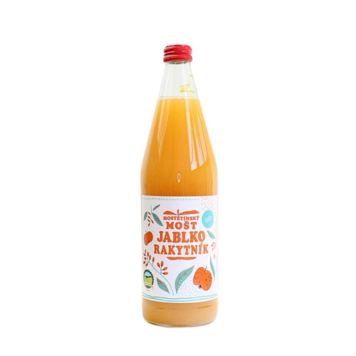 Mošt jablko, rakytník BIO 0,75l (Hostětín)