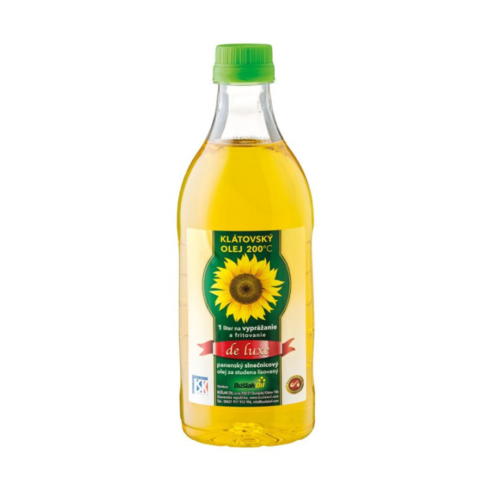Olej slunečnicový na smažení 1l (Klátovský olej)