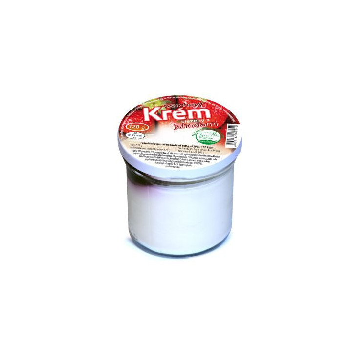 Tvarohový krém s jahodami 120g (Farma rodiny Němcovy)